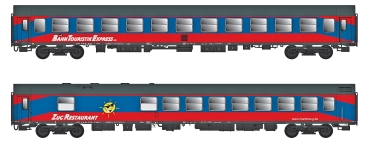 "Set m.2 Wagen ""Bahn Touristik Express"" 1 Liegewagen + 1 Restaurantwagen"