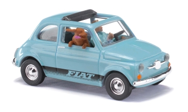 Fiat 500 m.Fahrer u.Hund