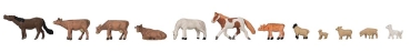 FALLER 155911 Tier-Set Kühe, Pferde, Schafe