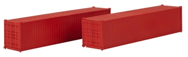 FALLER 182154 40'' Container, rot, 2er-Set