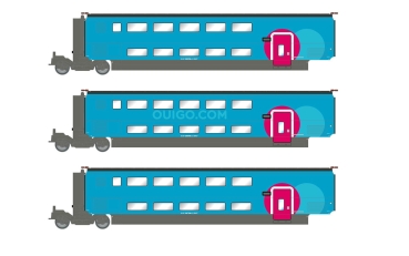 Jouef HJ3010 SNCF, 3tlg. Ergänzung TGV Du.OuiGo, Ep,VI