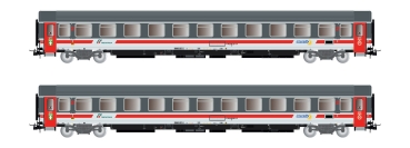Rivarossi HR4356 "FS, 2-tlg. Set 2. Klasse Reisezugwagen UIC-Z1 „Progetto 901"", in „Intercity Giorn
