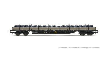 Rivarossi HR6524 DB, 4-achs. Flachwagen Res, beladen mit Drahtrollen, Ep. IV
