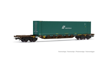 Rivarossi HR6577 "FS CEMAT, 4-achs. Containerwagen Sgnss, beladen mit 45'' Container „Di Martino"", 