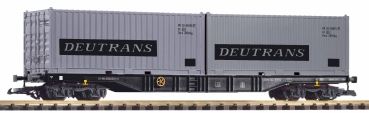 PIKO 37752  G Containertragwagen DR IV mit 2 Containern ""Deutrans""
