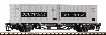 PIKO 47725 TT Containertragwagen Lgs579 DR IV 2x20' Deutrans