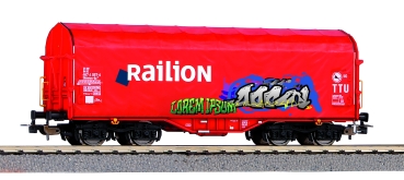 PIKO 58981 Schiebeplanenwagen Railion NS V mit Graffiti