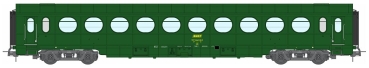 REE VB-477 ETAT Car, B10, green 301, SNCF Period IV
