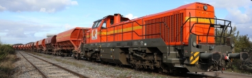 Jouef HJ2440 Colas Rail, DE 18 diesel locomotive, orange-yellow livery, ep. VI