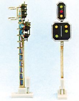 Hauptsignal mit Vorsignal, Höhe 69 mm, wie 2203, Vorsignal 4 LED, 2gelb/2grün
