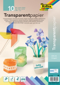 folia Transparentpapier DIN A 4, farbig sortiert