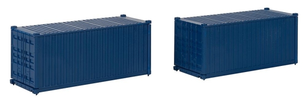 FALLER 182054 20'' Container, blau, 2er-Set