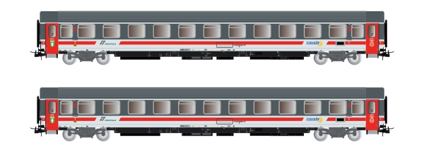 Rivarossi HR4356 "FS, 2-tlg. Set 2. Klasse Reisezugwagen UIC-Z1 „Progetto 901"", in „Intercity Giorn