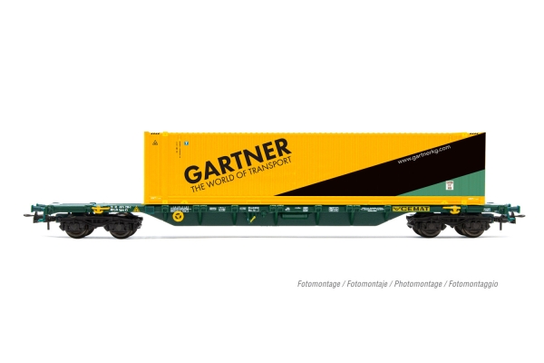 Rivarossi HR6579 "4-achs. Containerwagen Sgnss, beladen mit 45'' Container „Gartner"", Ep. V-VI"