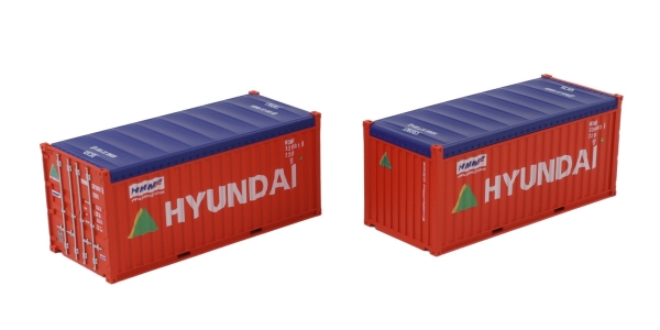 2-tlg set Container 20‘ Hundai - Open Top