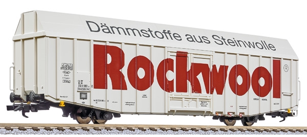 Liliput L235814 "Großräumiger Güterwagen, Hbbks, DB, ""Rockwool"", Ep.V (mittel)"