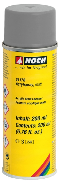 NOCH 61176 Acrylspray, matt, grau