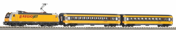 PIKO 59019 PSC wlan S-Set Regiojet Personenzug BR 386 mit 2 wg. A-Gleis & B VI