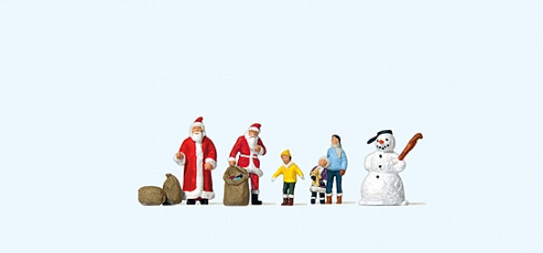 Preiser 0079226 Weihnachtsmänner, Kinder, Sch