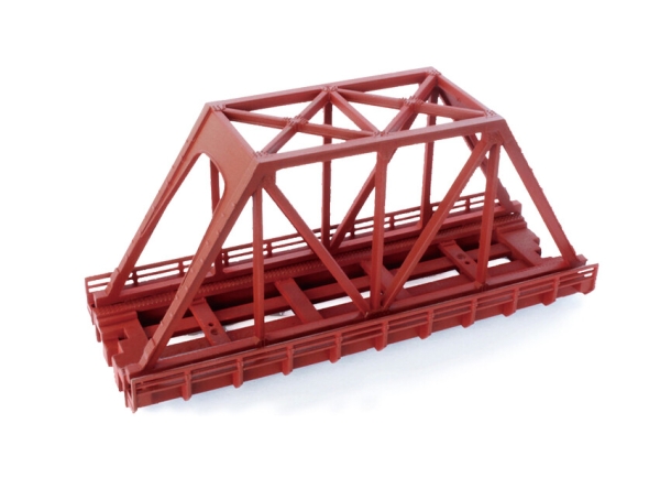 Rokuhan 7297088 Kastenbrücke rot, 110 mm