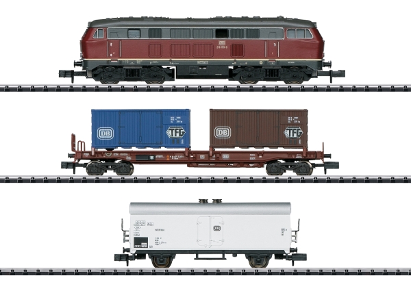 Minitrix 11146 Startpackung "Güterzug" mit Baureihe 216