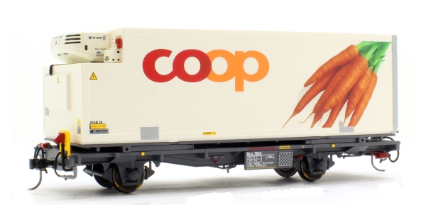 RhB Lb-v 7854 Containerwagen "Coop" Karotte